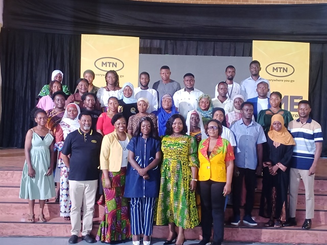 Awardees-of-Youth-led-Businesses-pose-for-a-picture-MTN-and-Innohub-Executives-and-Awards-Jury