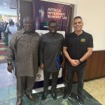 A picture of Ibrahim Misto, Edmund Fianko - NCA Director General, Hon Alfred Gaisie - MCE for Korley Klottey Municipal Assembly at the Summit.